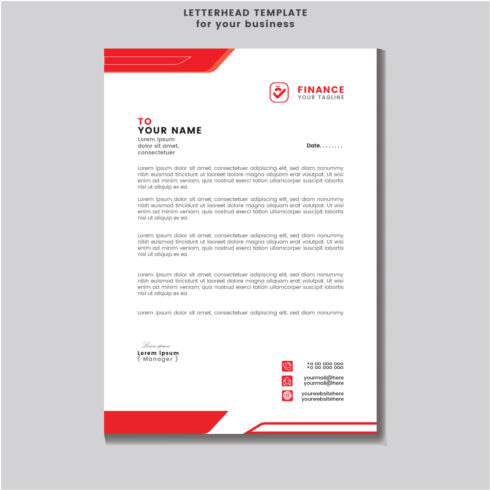 Letterhead template design for your business Flyer Design Template stock illustrationFlyer template cover image.