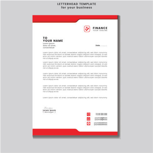 A4 size Letterhead design for your business Flyer Design Template stock illustration cover image.