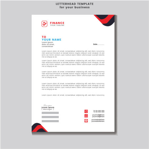 Letterhead template design for your business Flyer Design Template stock illustrationFlyer template  A4 letterhead template cover image.