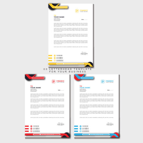 03 Modern letterhead template | Letterhead template design for your businessProfessional Letterhead Template for your Business Very Easy To customize for every fileA4 LetterheadFlyer Design Template stock illustration cover image.