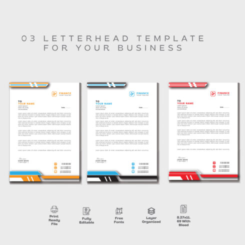 03 Modern letterhead template | Letterhead template design for your business cover image.