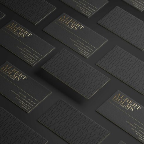 Luxury Black Business Card cover image.