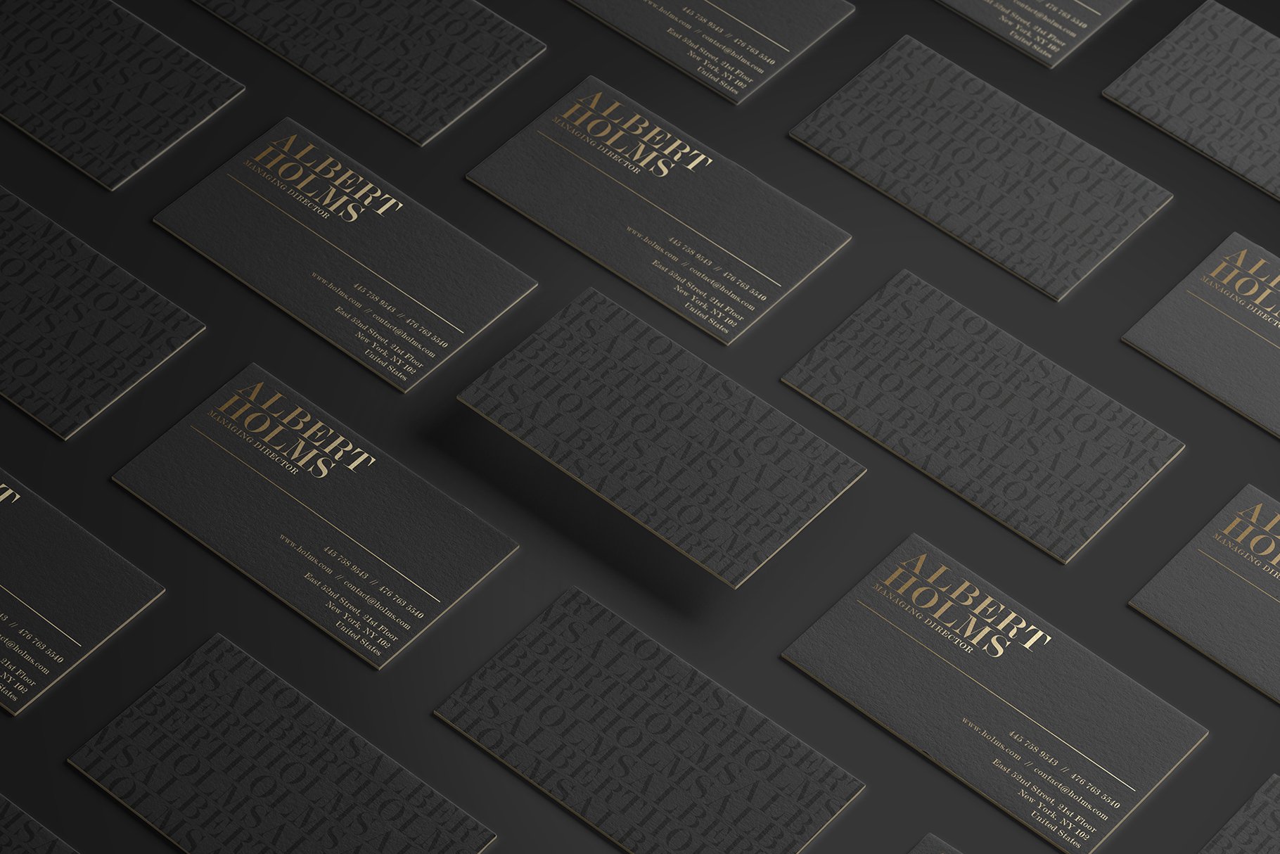 Luxury Black Business Card cover image.