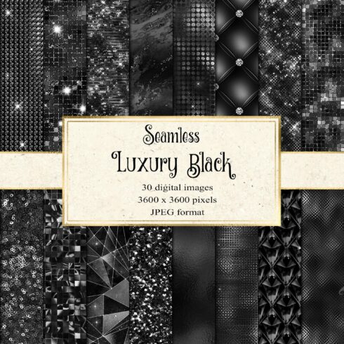 Luxury Black Digital Paper cover image.
