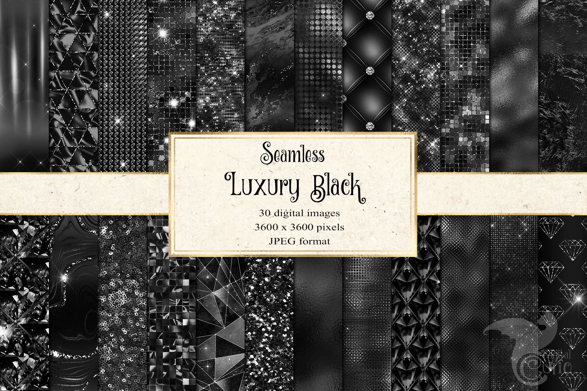 Luxury Black Digital Paper cover image.