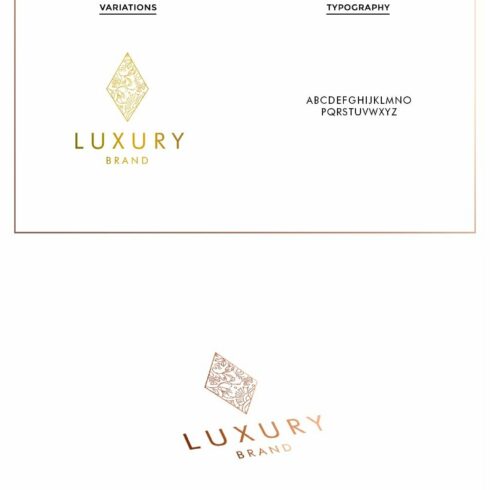 Rose Gold Luxury Brand Logo Template cover image.
