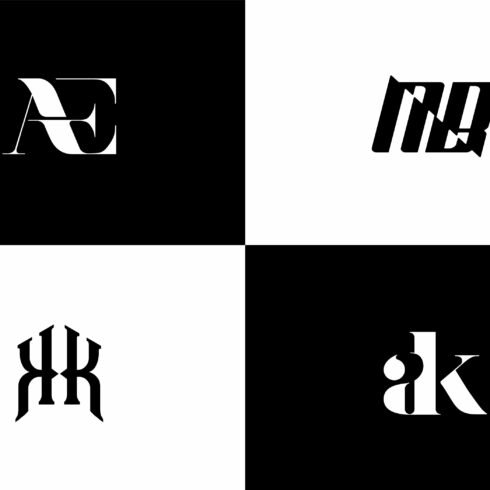 luxury black and white logo design. cover image.