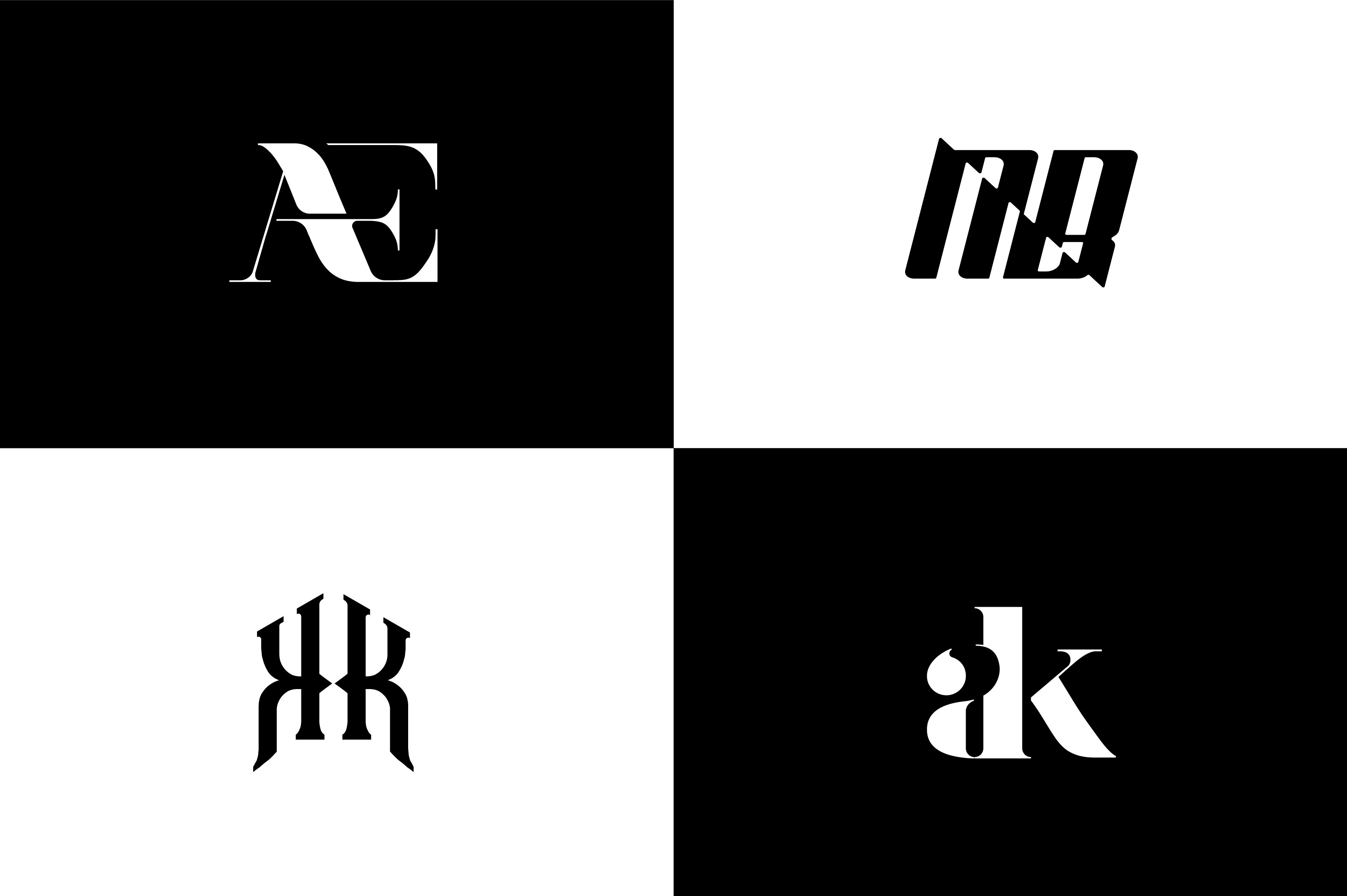 luxury black and white logo design. cover image.
