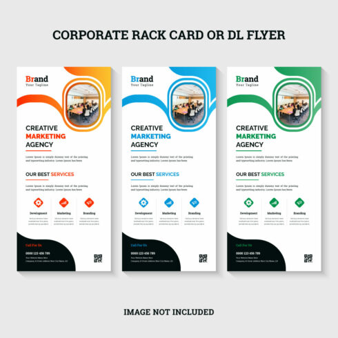 Modern and Creative business dl flyer or rack card design template cover image.