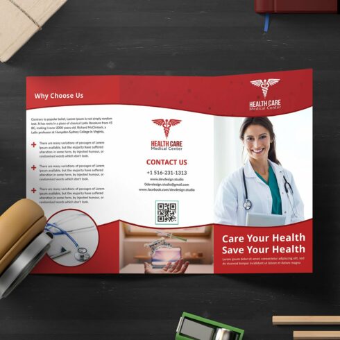 Modern Medical Trifold Brochure cover image.