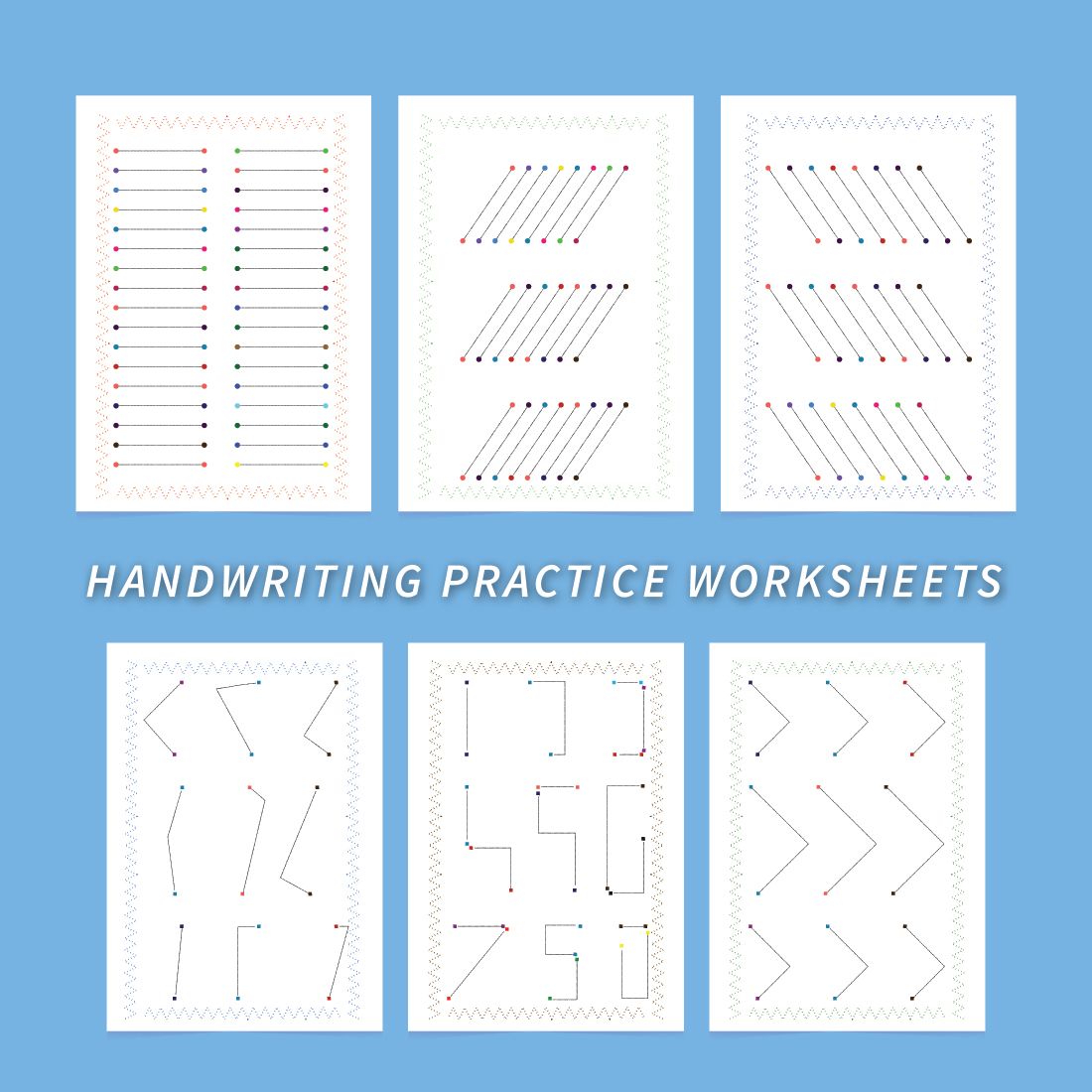 Handwriting Practice Worksheets cover image.