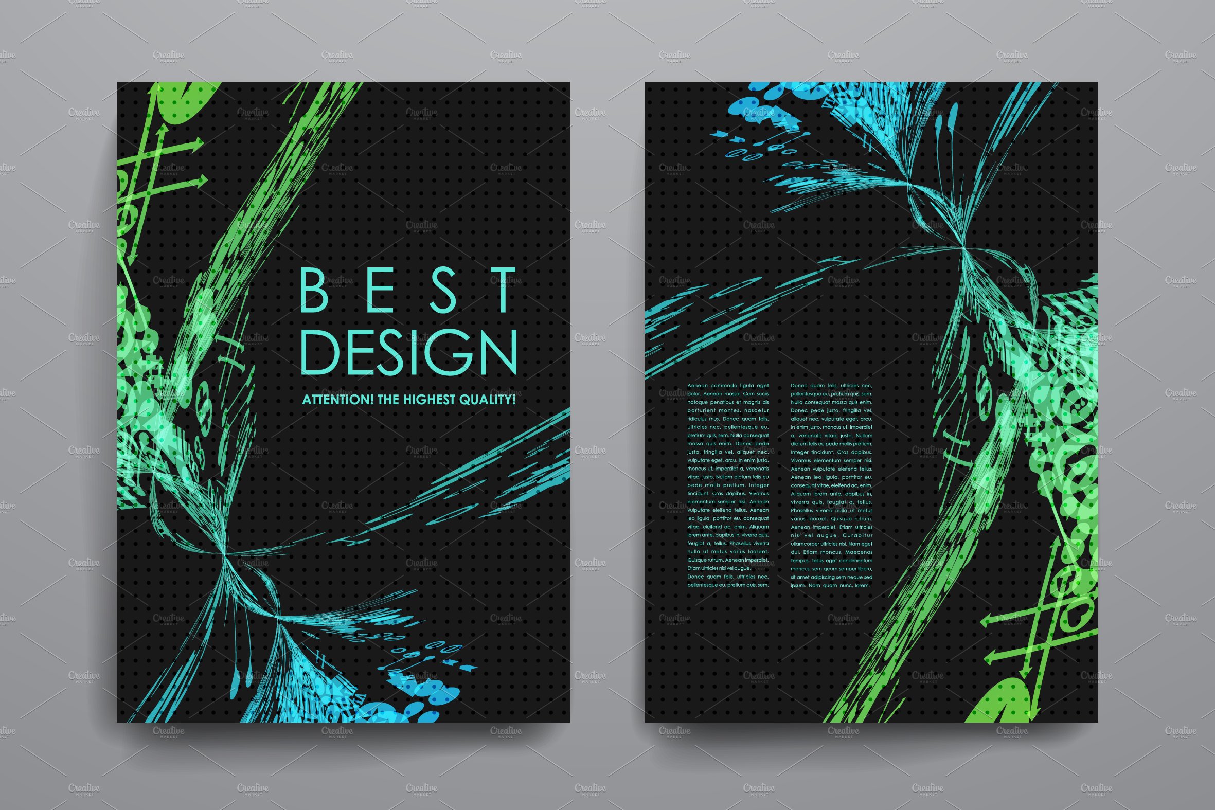 Abstract brochures cover image.