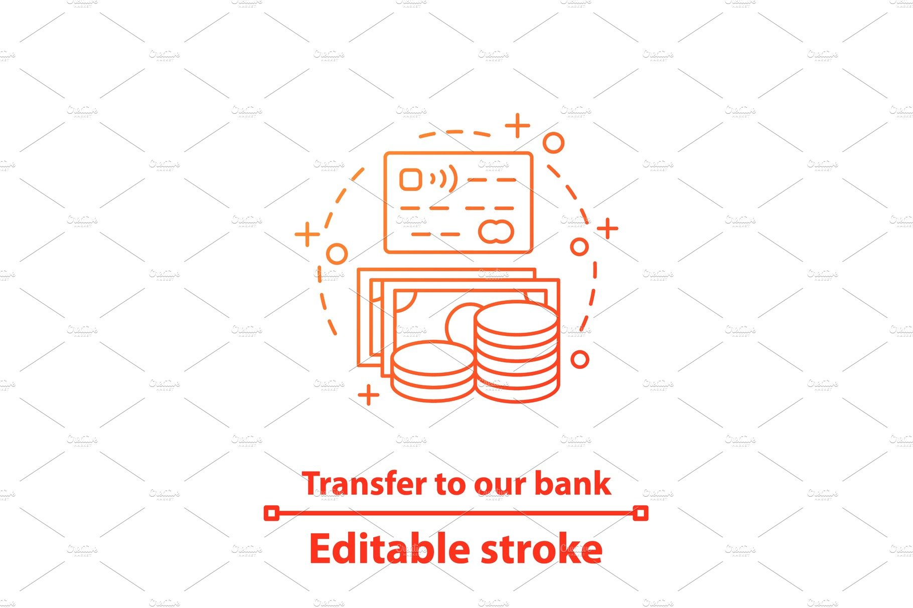 Money transfer concept icon cover image.