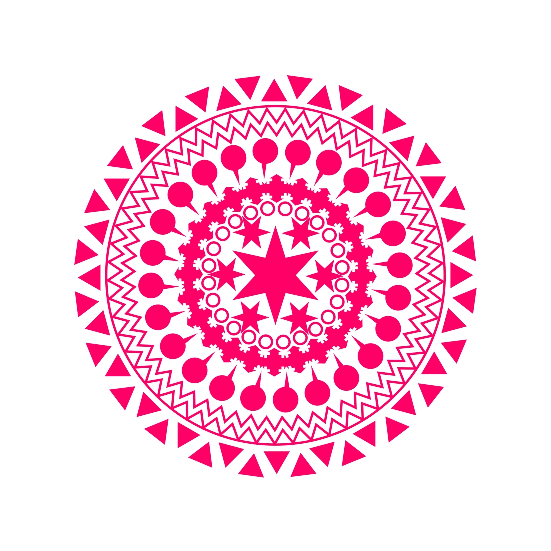 Modern Mandala Design Files DXF PNG For Print On Demand Projects DXF PNG SVG JPG cover image.