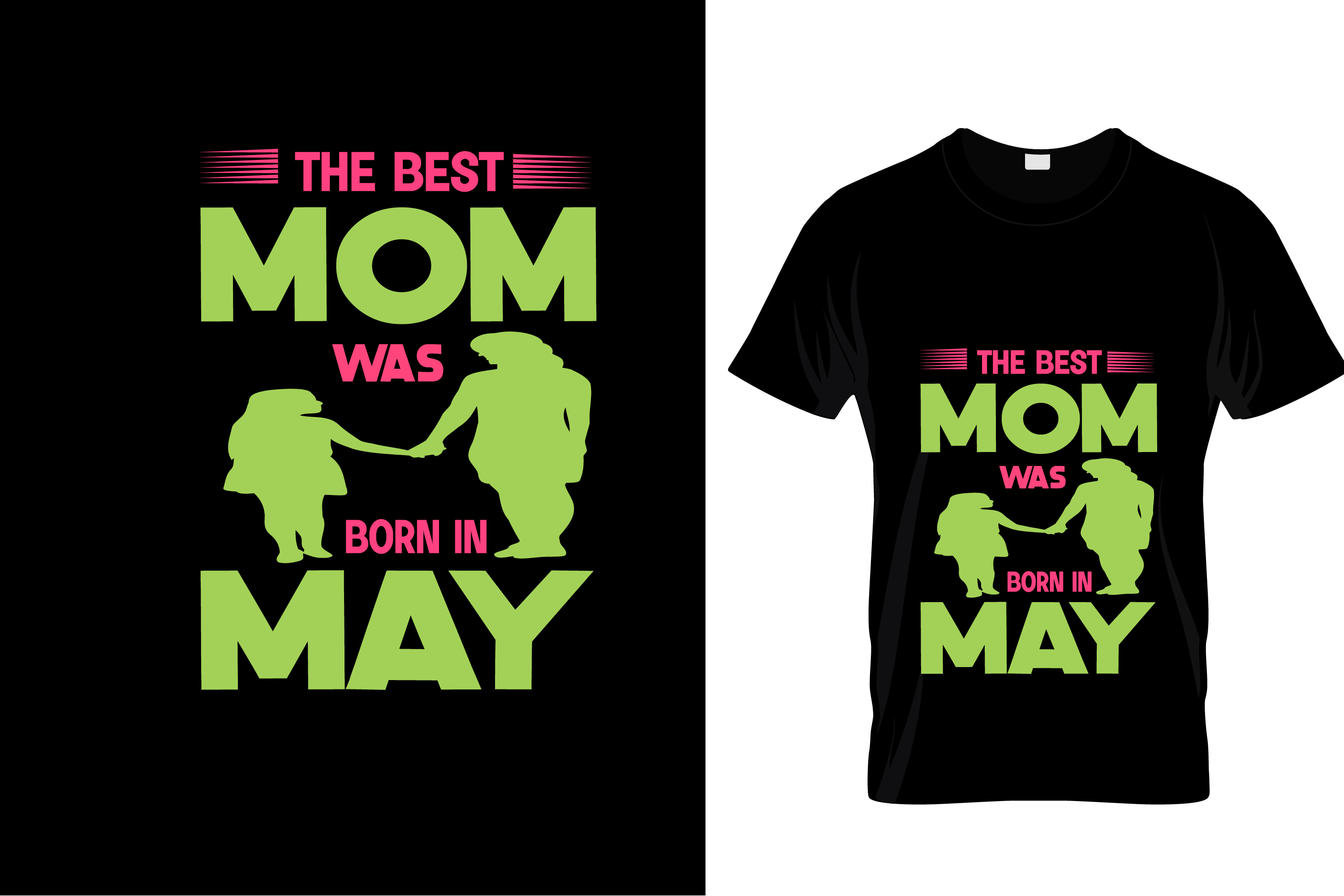 The best mom was born in may t - shirt.