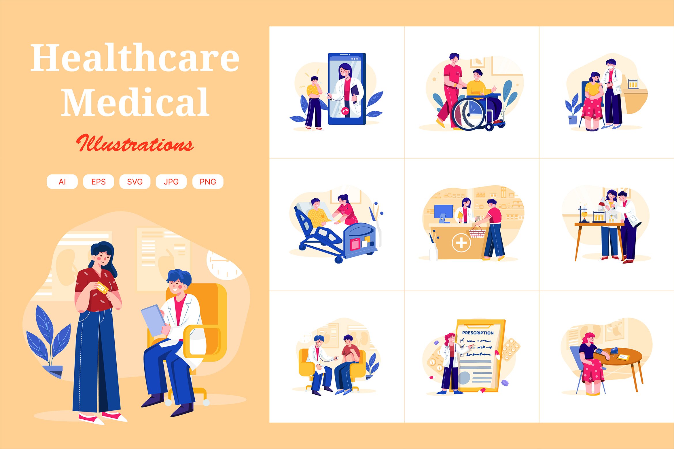 M365_ Healthcare Illustration Pack cover image.