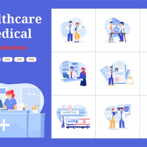 M443_Healthcare Illustrations cover image.