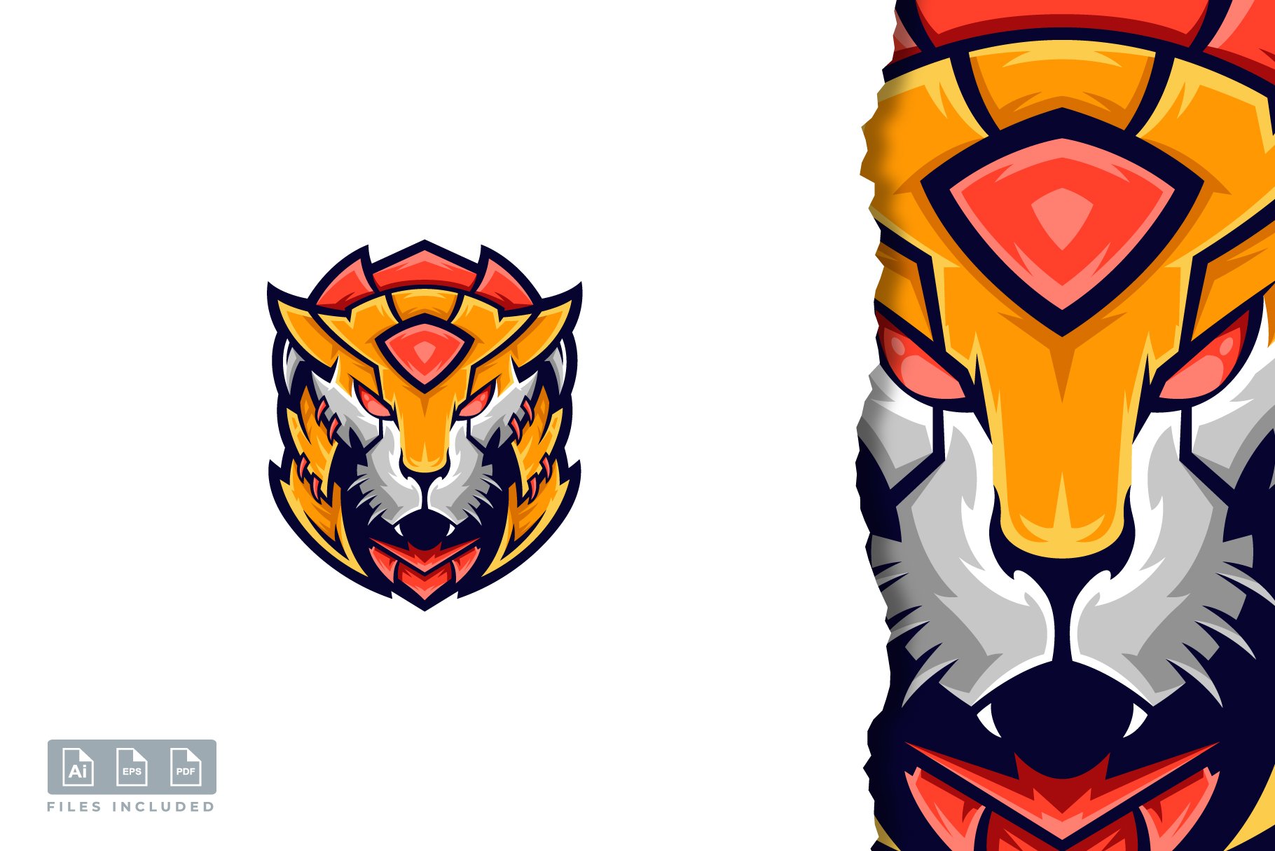 Tiger head logo design cover image.