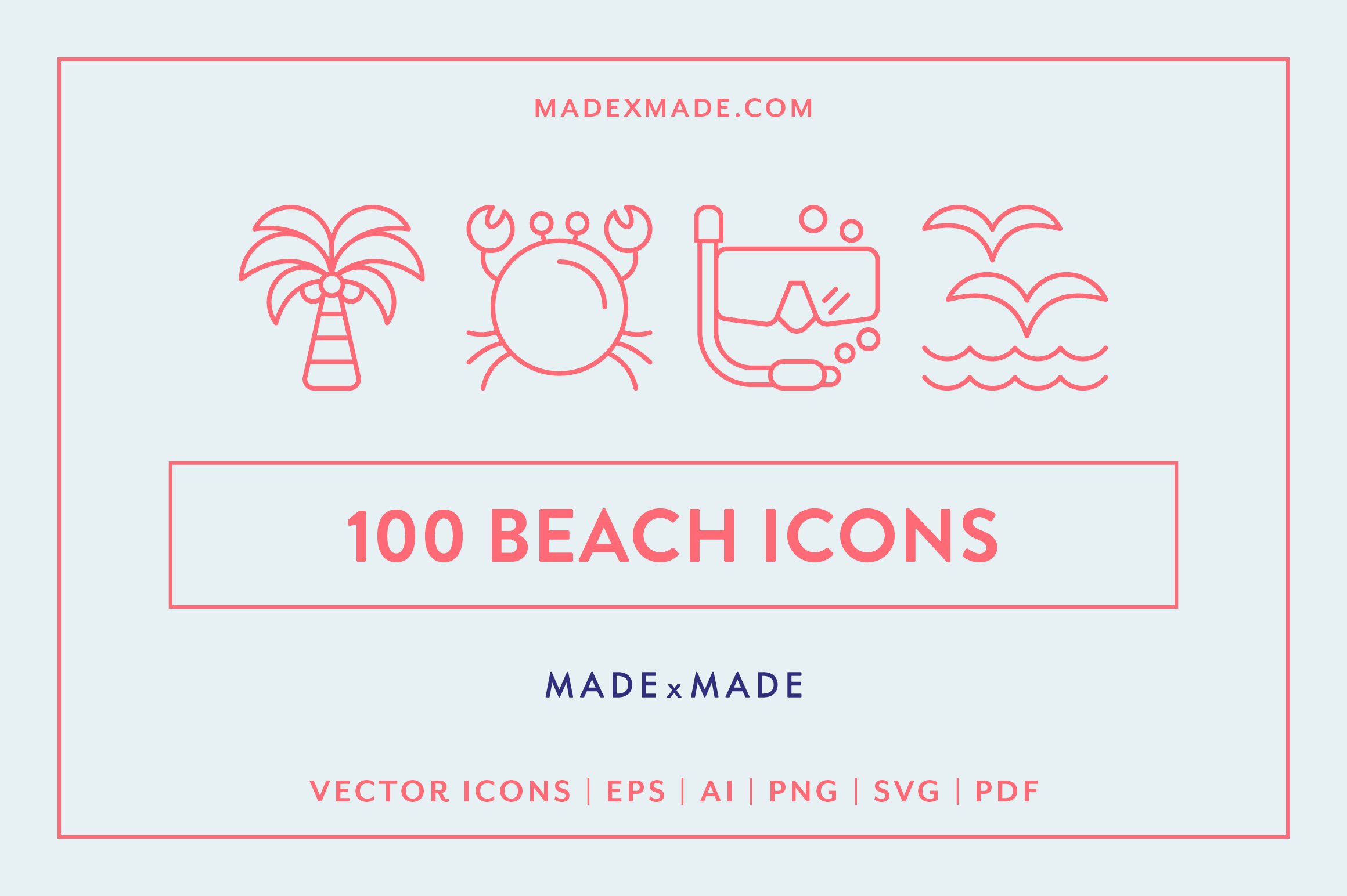 Beach Line Icons cover image.
