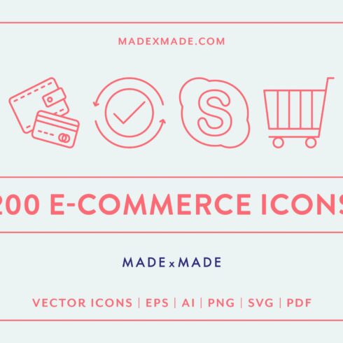 Ecommerce Line Icons cover image.