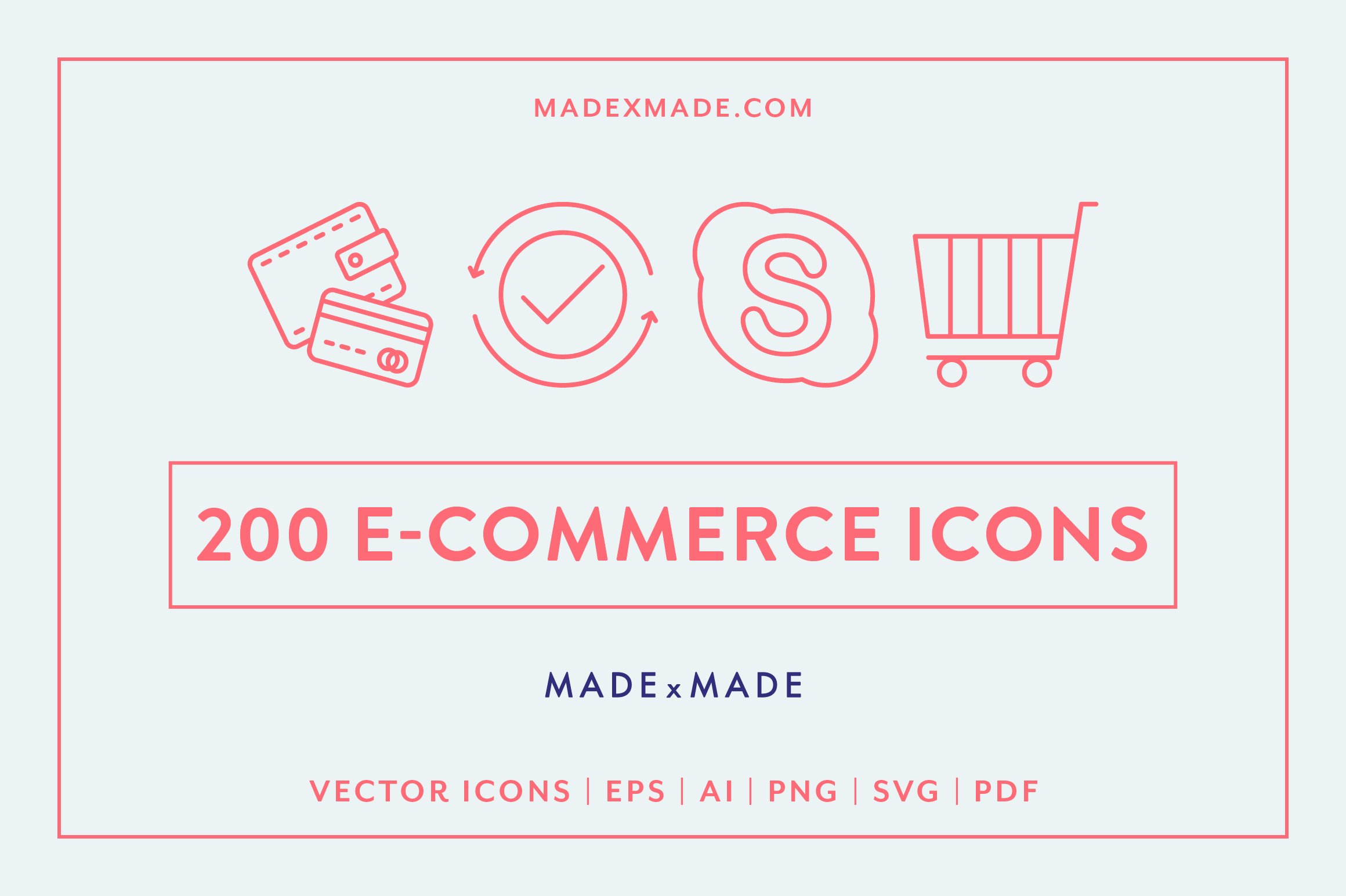 Ecommerce Line Icons cover image.