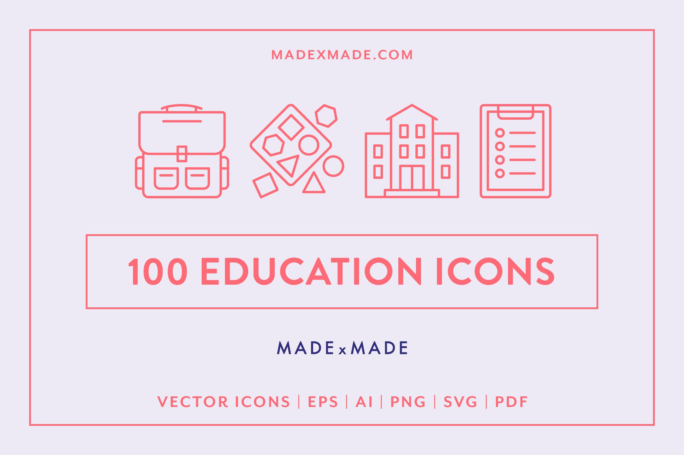 Education Line Icons cover image.