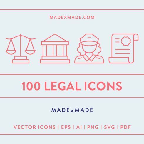 Legal Line Icons cover image.