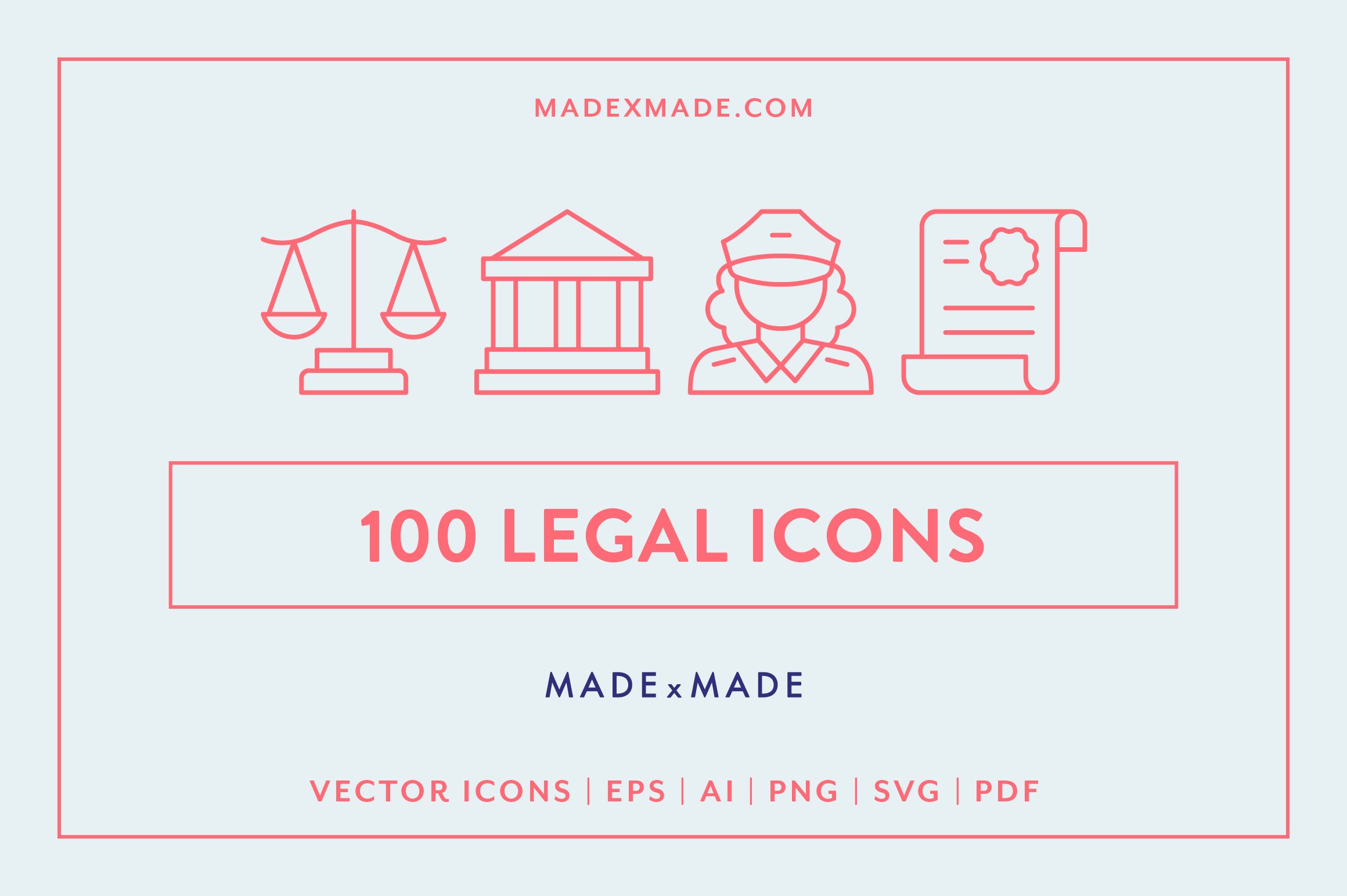 Legal Line Icons cover image.