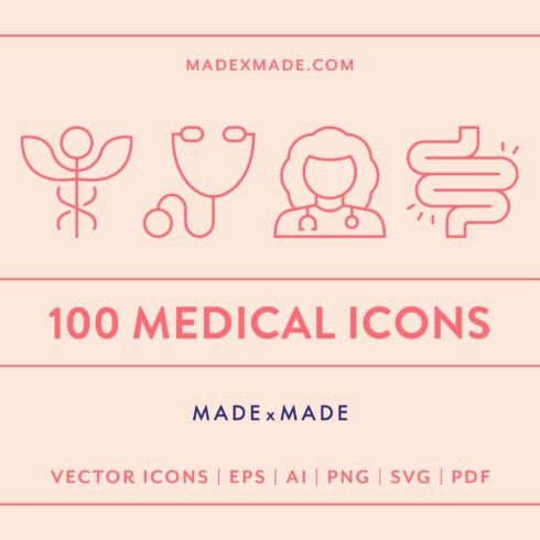 Medical Line Icons cover image.