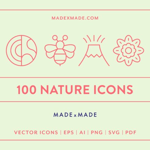 Nature Line Icons cover image.