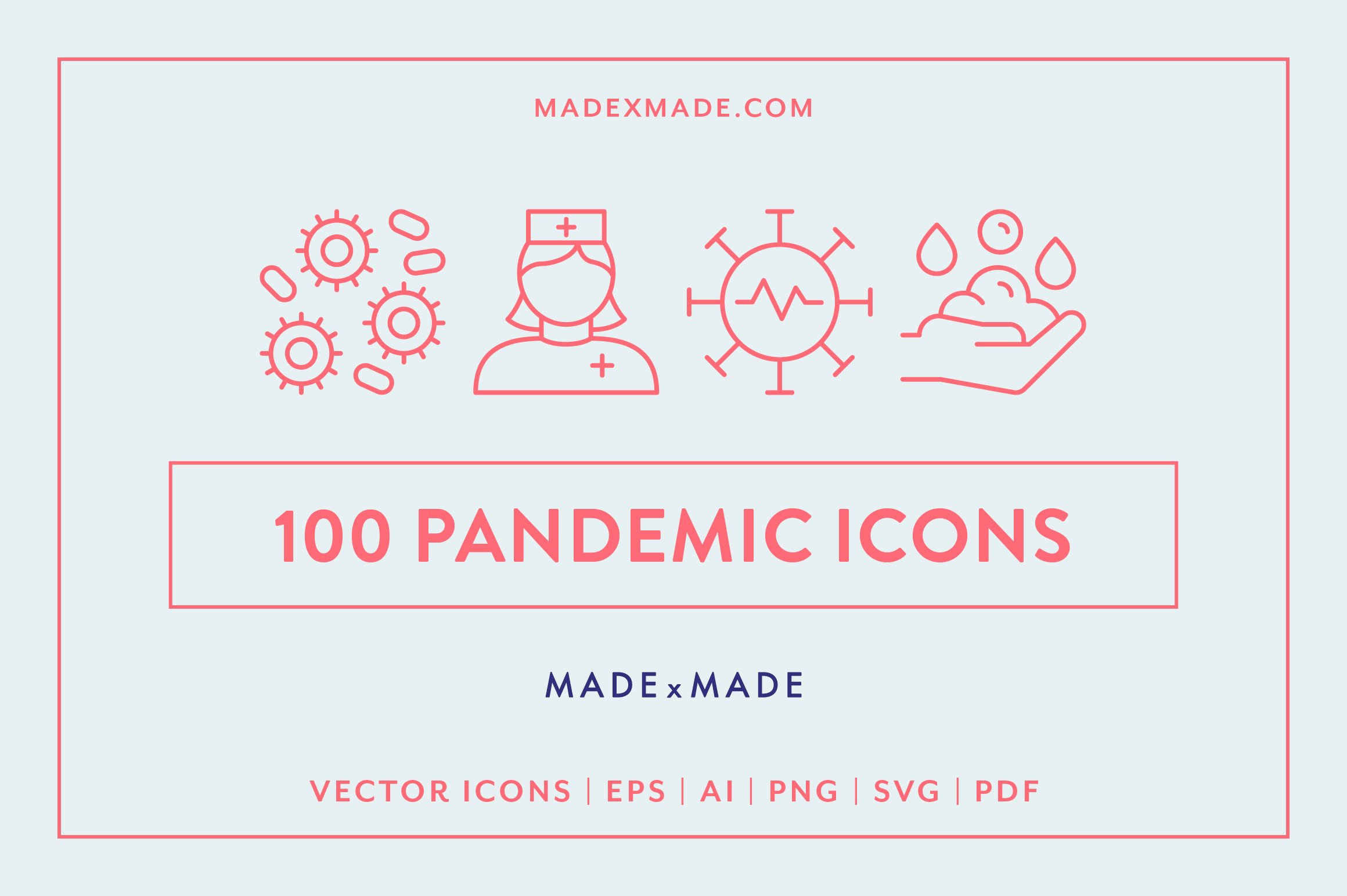 Pandemic Line Icons cover image.