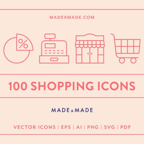 Shopping Line Icons cover image.