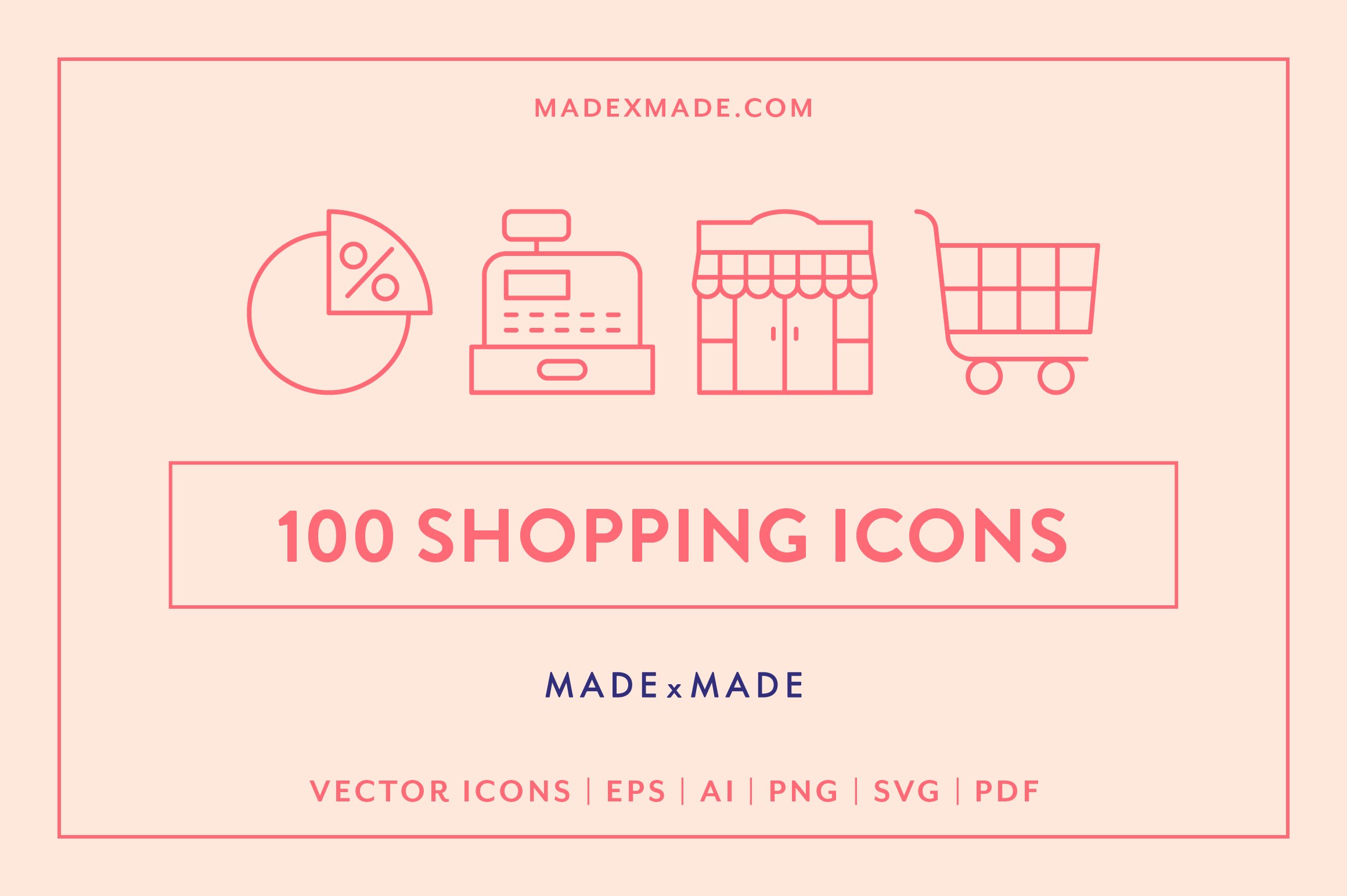 Shopping Line Icons cover image.