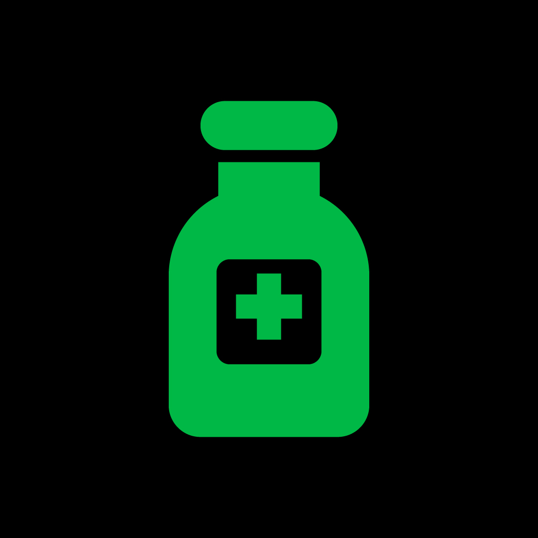 Medical bottle logo design, Vector design template cover image.