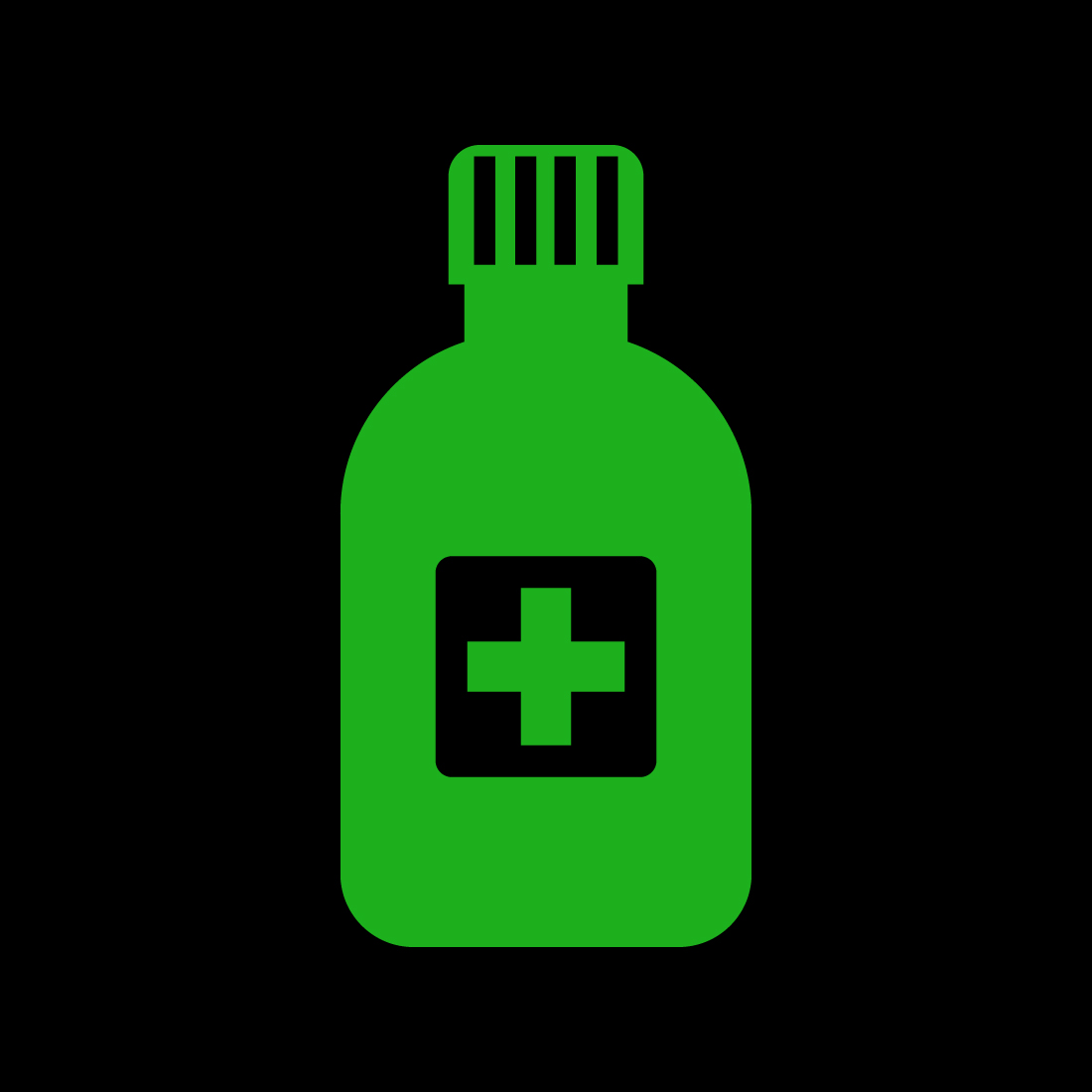 Medical bottle logo design, Vector design template cover image.