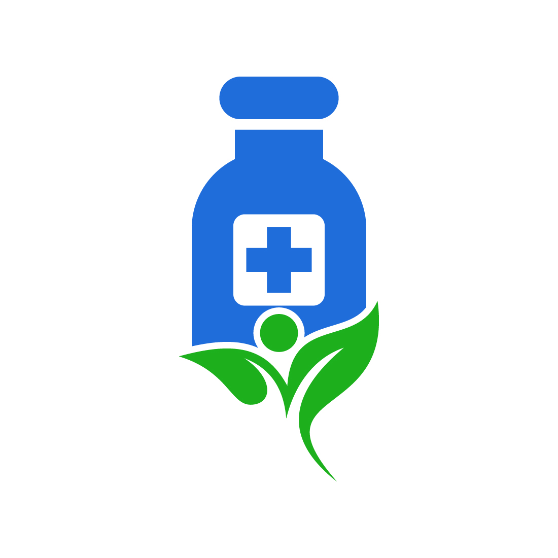 Medical bottle logo design, Vector design template preview image.