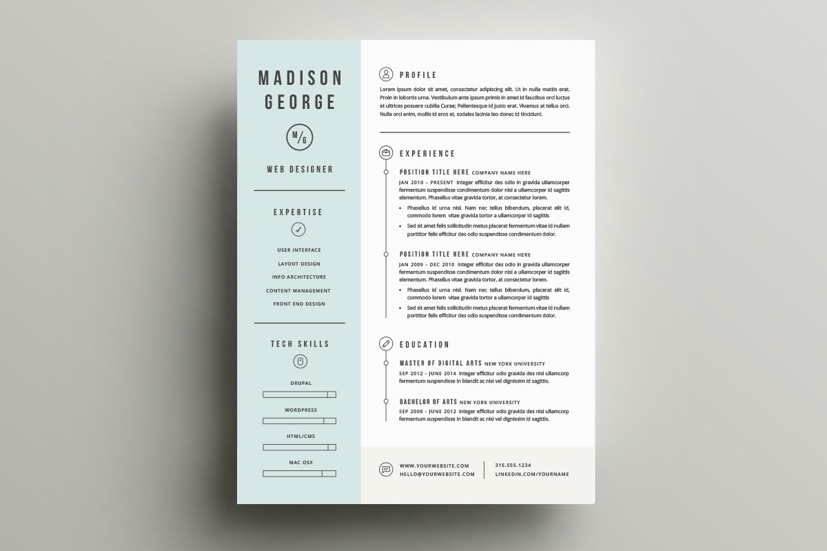 Resume & Cover Letter Template preview image.