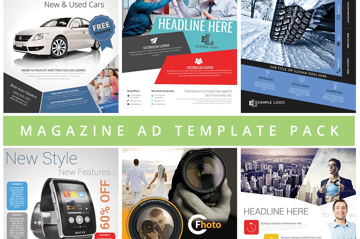 magazine ad template pack 213
