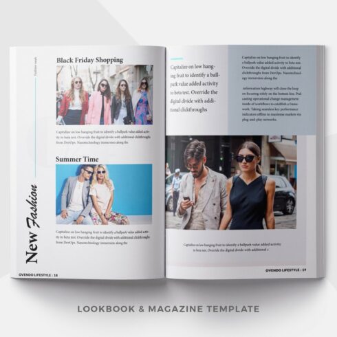 Lifestyle Magazine Lookbook Template cover image.