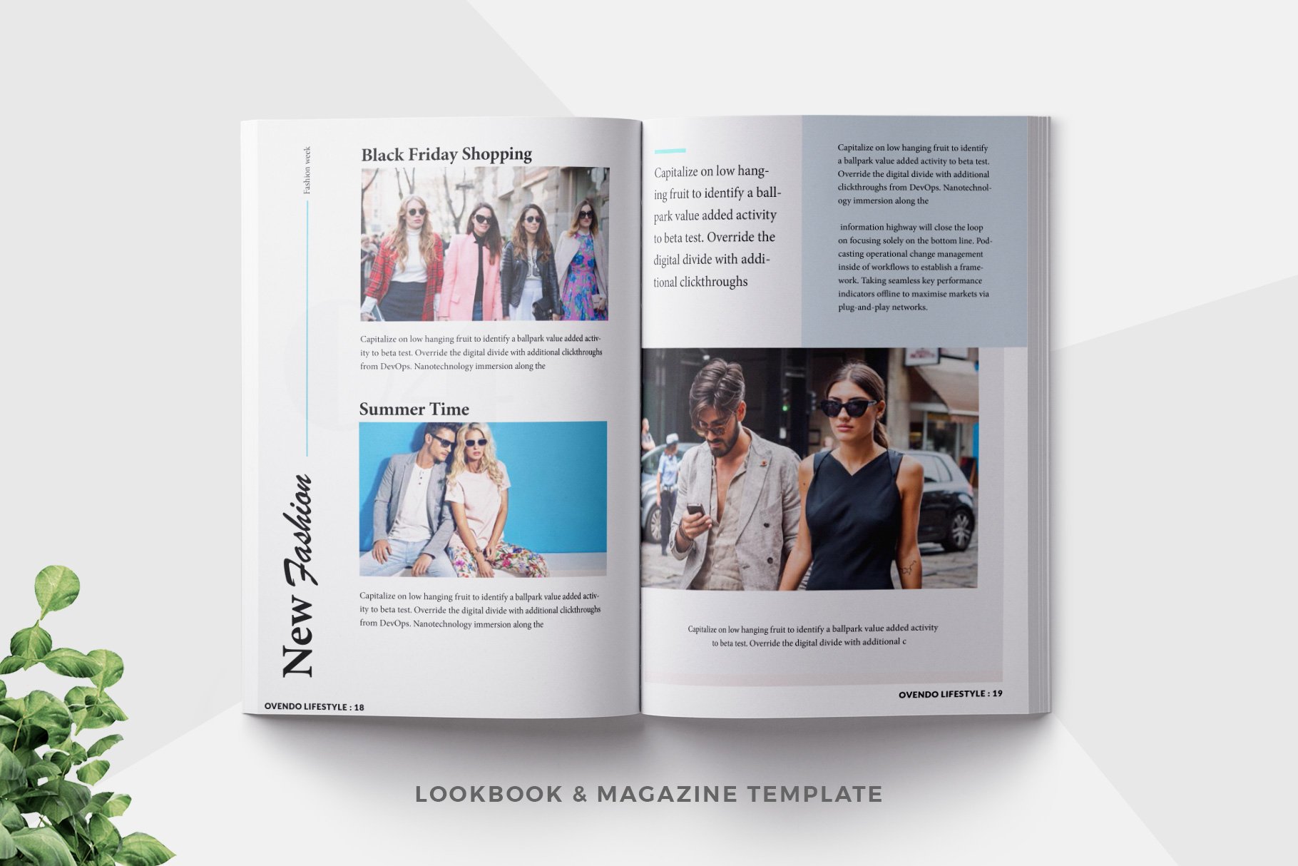 Lifestyle Magazine Lookbook Template cover image.