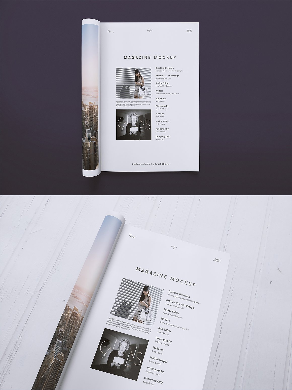 5 Magazine Mockups Templates preview image.