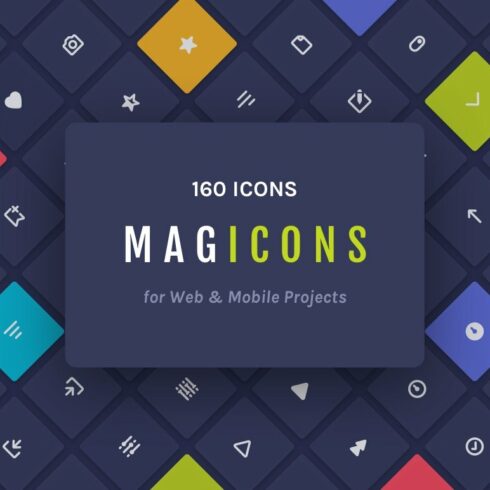 Magicons: 160 Icons for Web & Mobile cover image.