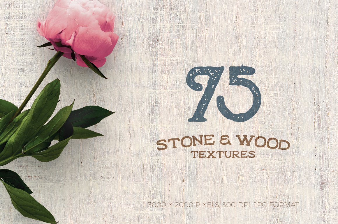 75 Stone & Wood Textures cover image.