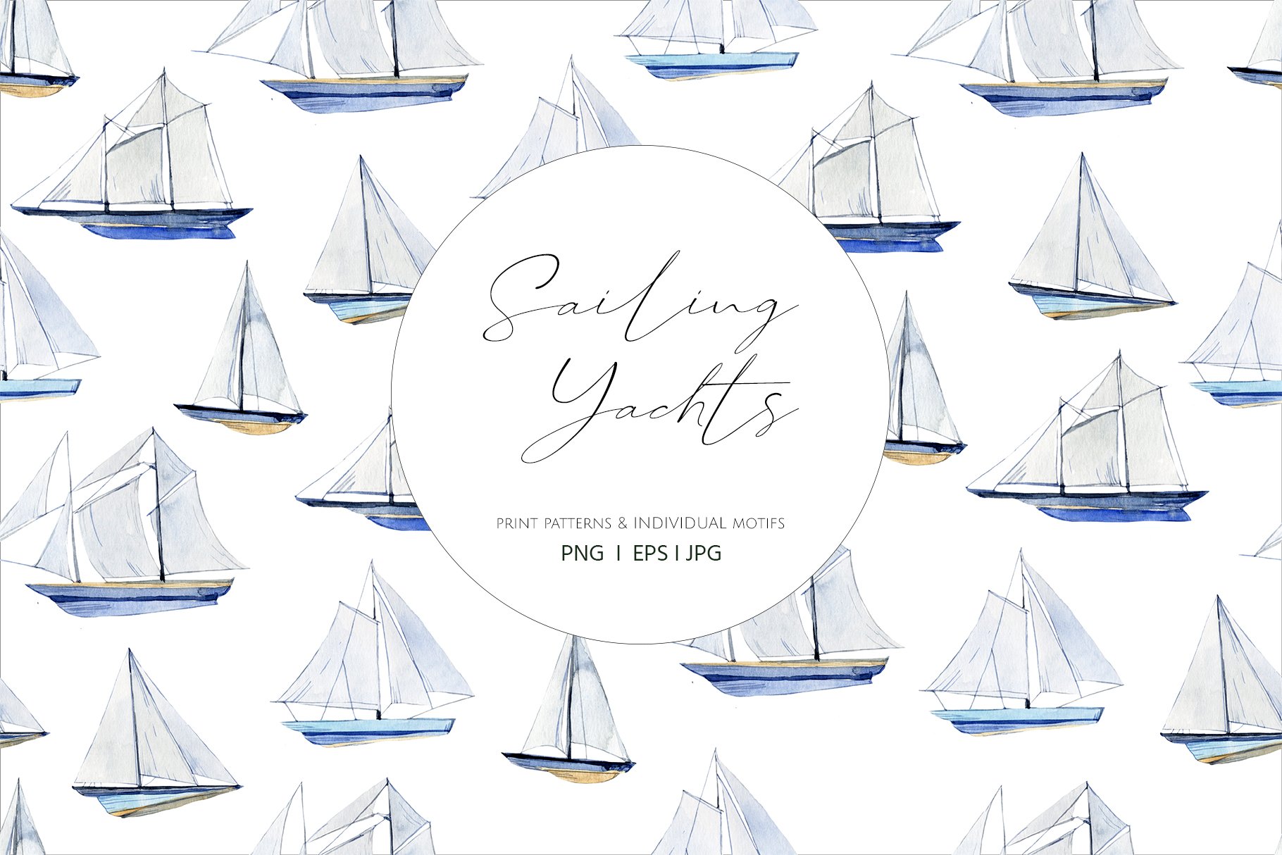 SAILING YACHTS, hand painted Design! cover image.