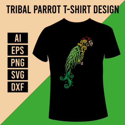 Tribal Macaw T-Shirt Design cover image.