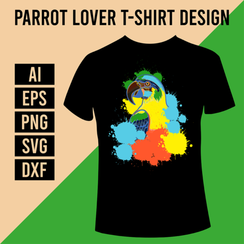 Parrot Lover T-Shirt Design cover image.