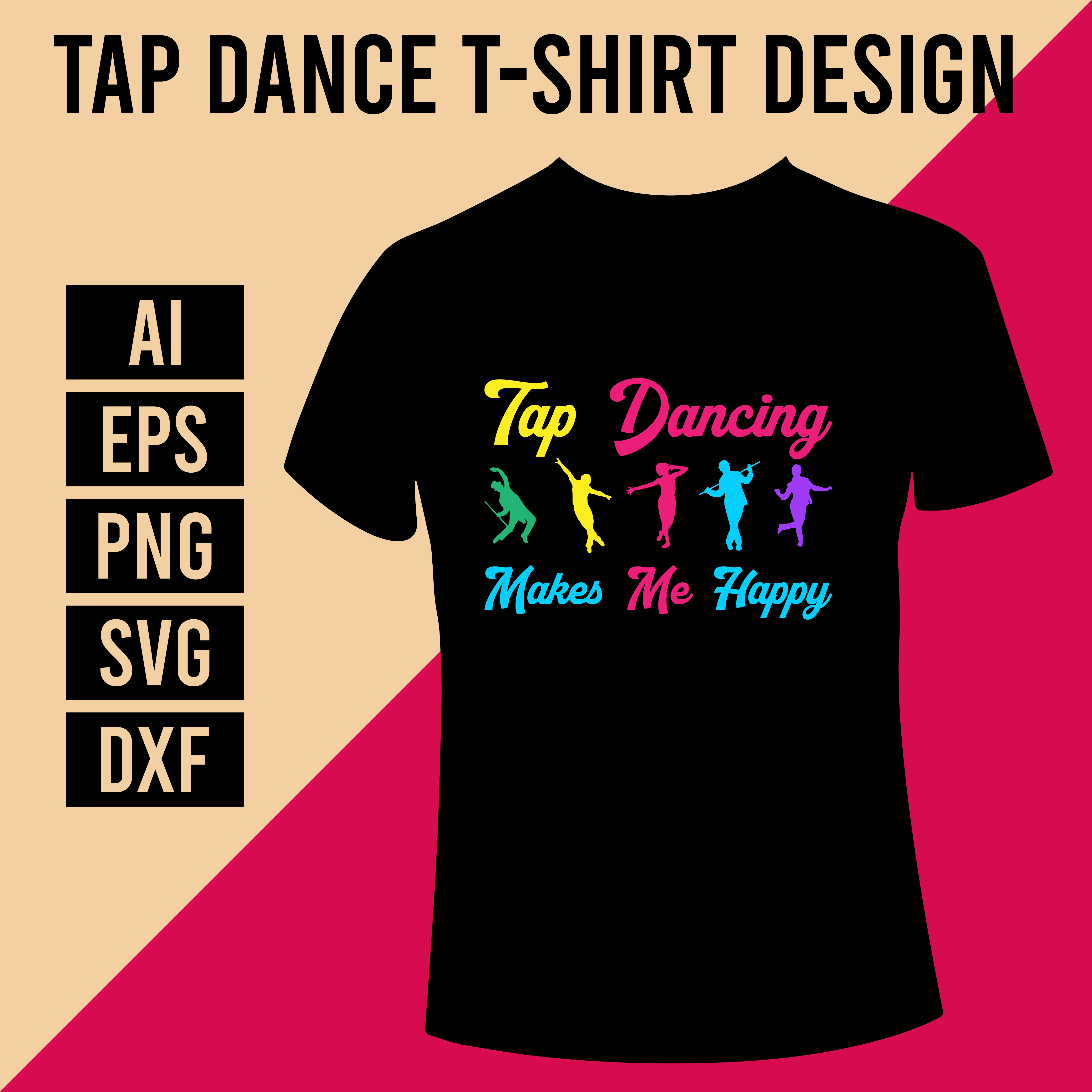 Tap Dance T-Shirt Design cover image.