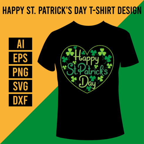 Happy St Patrick's Day T-Shirt Design cover image.