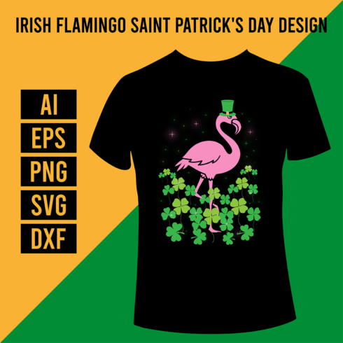 Irish Flamingo Saint Patrick's Day Design cover image.