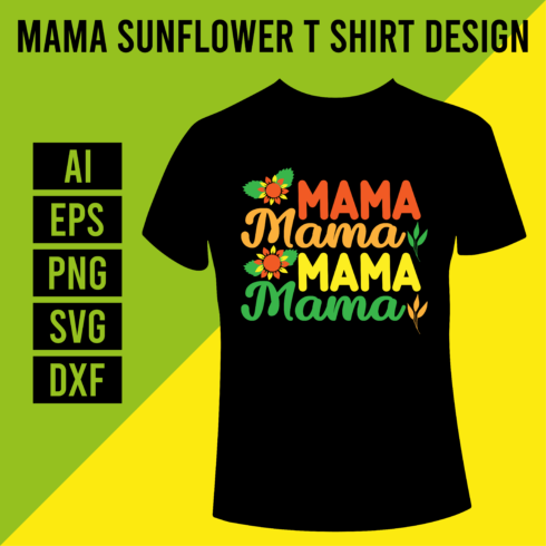 Mama Sunflower T Shirt Design cover image.